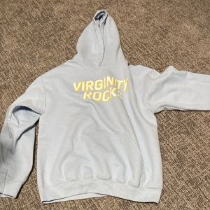 Danny dunkin virginity rocks hoodie light blue